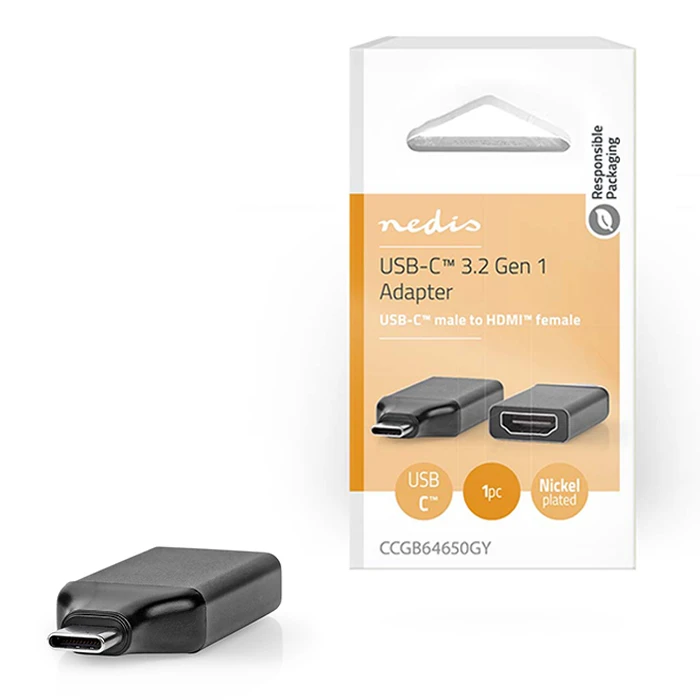Αντάπτορας USB Nedis USB-C NEDCCGB64650GY