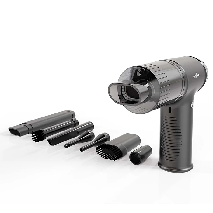 Επαναφορτιζόμενο Σκουπάκι Χειρός Nedis Vchhr100bk & Air Duster Με Μπαταρία Λιθίου 600mah
