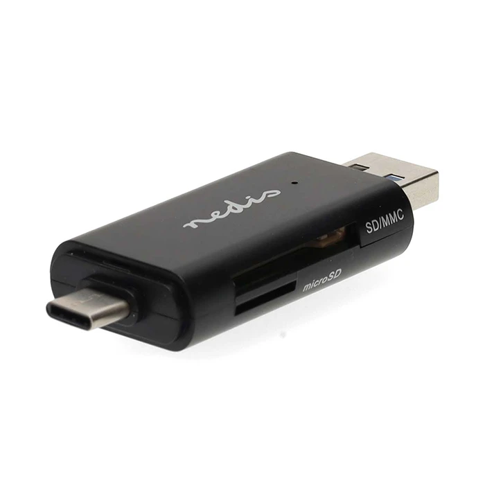 Card Reader Nedis USB 3.2 Gen 1x1 με διπλή υποδοχή Type-A & Type-C.