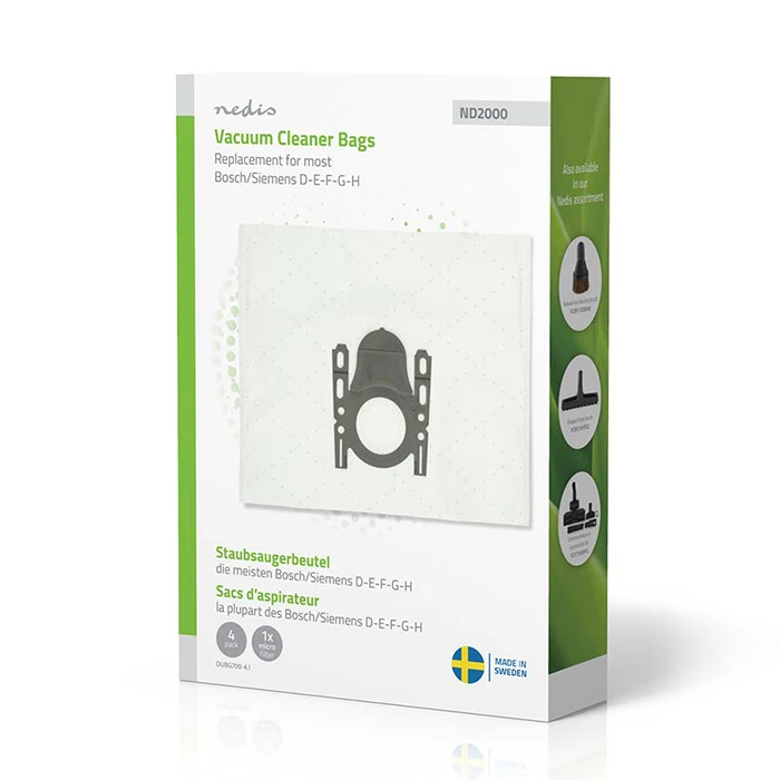 Σακούλες Σκούπας Nedis Συνθετικές Bosch / Siemens D - E - F - G - H, 4τμχ.