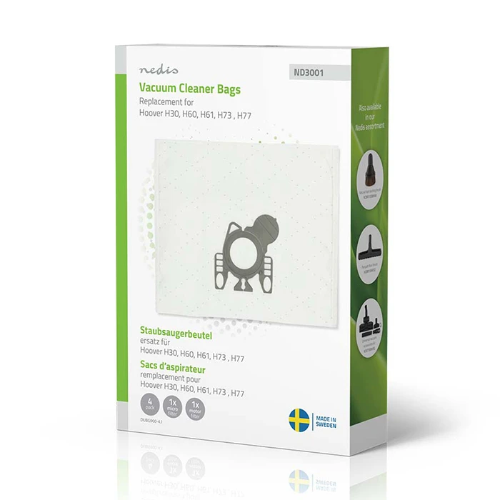 Σακούλες Σκούπας Nedis Συνθετικές Hoover H60 / H61 / H73 / H77, 4τμχ.