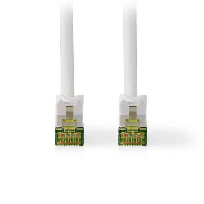 Nedis S/FTP Cat.7 (10Gbps) Καλώδιο Δικτύου Ethernet RJ45-RJ45 10m Λευκό CCGL85420WT100