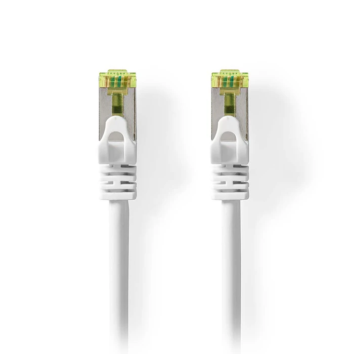 Nedis S/FTP Cat.7 (10Gbps) Καλώδιο Δικτύου Ethernet RJ45-RJ45 10m Λευκό CCGL85420WT100