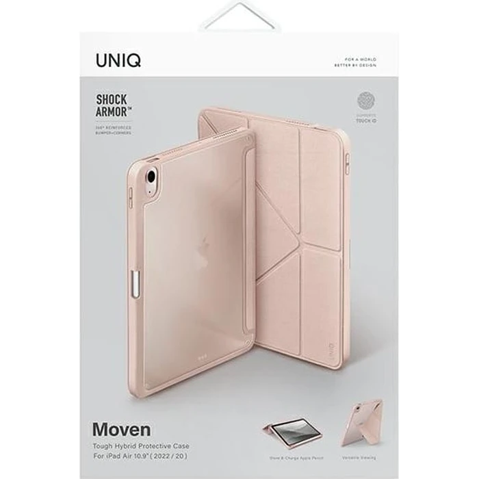 UNIQ Moven Apple iPad Air 10.9 2020/2022 (4 i 5 gen) / iPad Air 11 2024 (6 gen) Antimicrobial blush pink