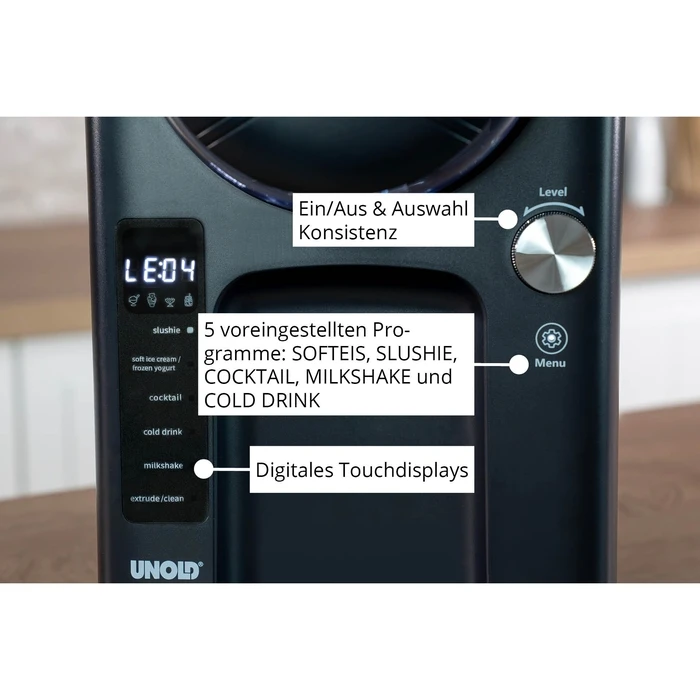 Unold 48956 Sofie Black 2-in-1 Slush & Soft Ice Cream Machine