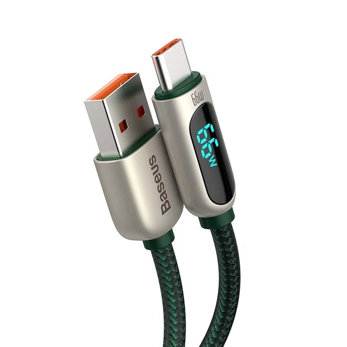 Καλώδιο USB to USB-C Baseus Display Type-C, 66W, 1m (green)