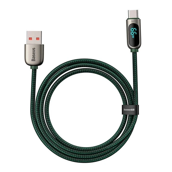 Καλώδιο USB to USB-C Baseus Display Type-C, 66W, 1m (green)