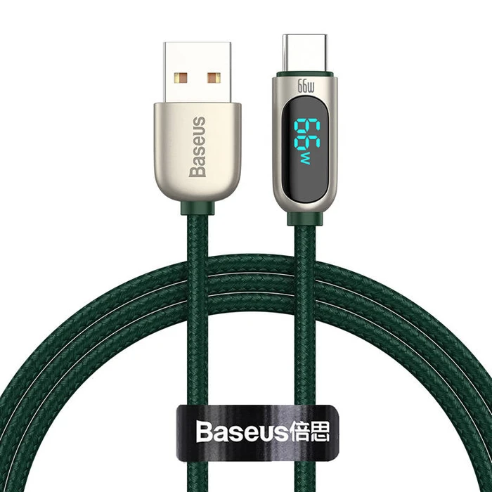 Καλώδιο USB to USB-C Baseus Display Type-C, 66W, 1m (green)