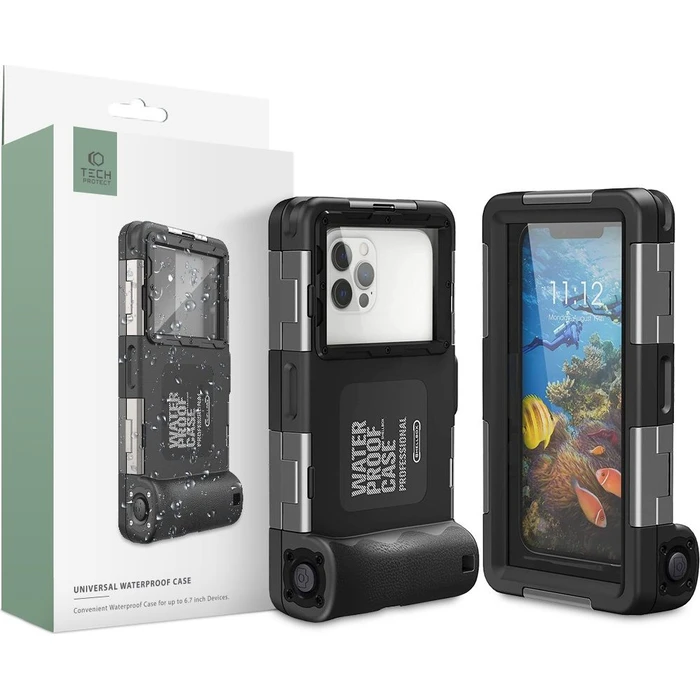 Tech-Protect IPX8 Universal Diving Waterproof Case Black