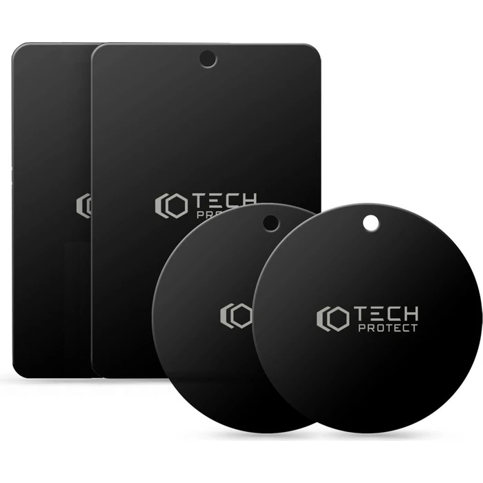 Tech-Protect Metalplate Magnetic Car Mount Black [4 PACK]