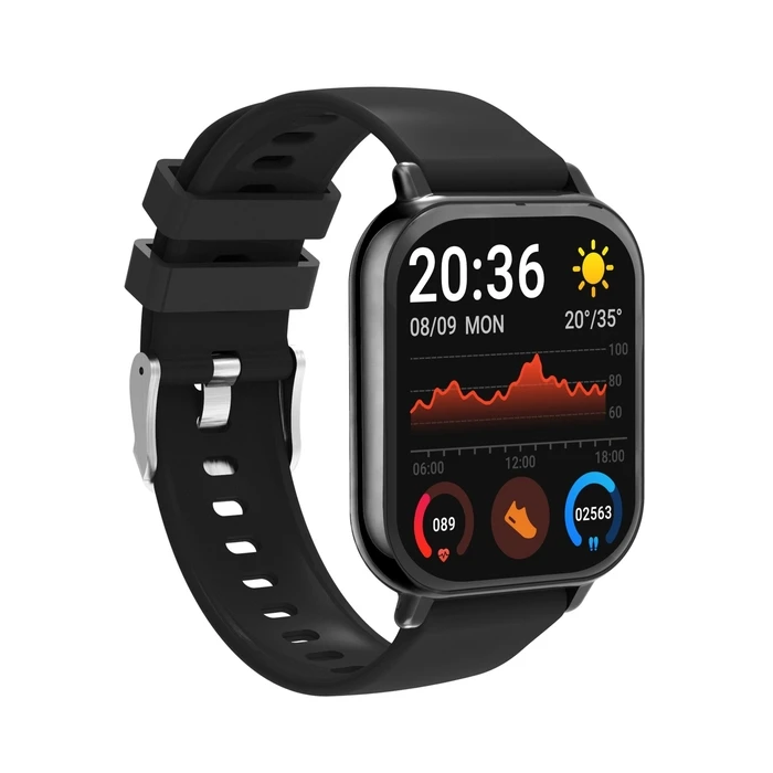 Denver SWC-176 Smartwatch with Heart Rate Monitor (Black)