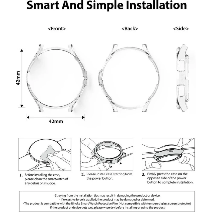 Ringke Slim Samsung Galaxy Watch 4 Classic 42mm Clear [2 PACK]