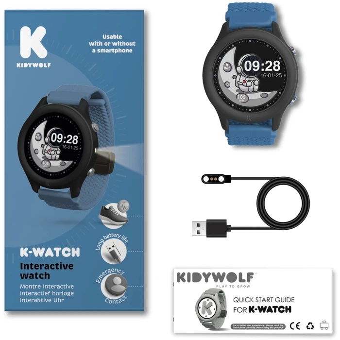 Kidywolf Kids Smartwatch with GPS Blue (K-WATCH 182747)