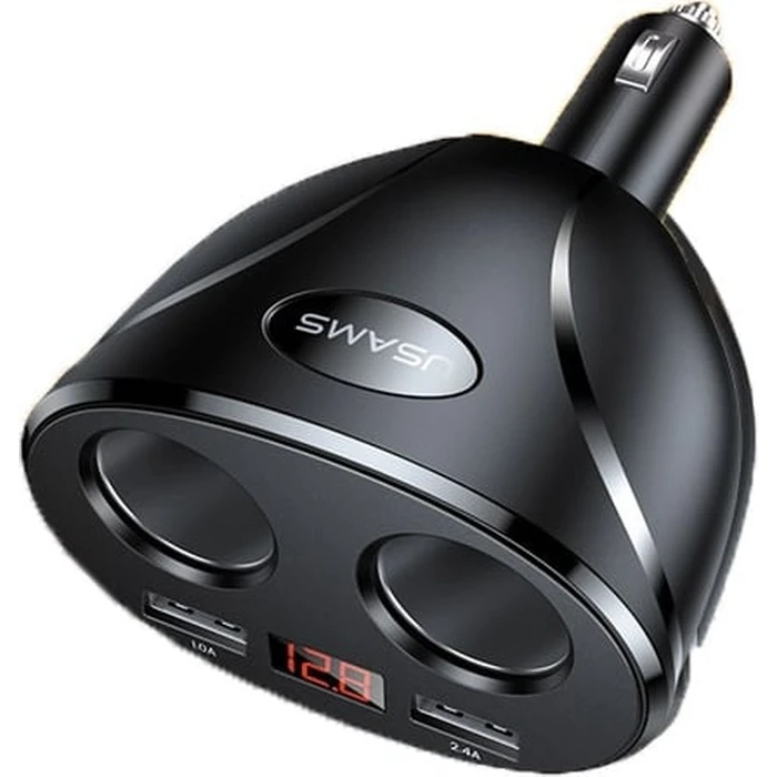 USAMS Car Adapter C16 2xUSB 96W Fast Charge black CC99TC01 (US-CC099)