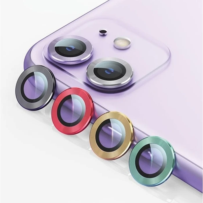 USAMS Camera Lens Glass Apple iPhone 11 metal ring green BH572JTT05 (US-BH572)