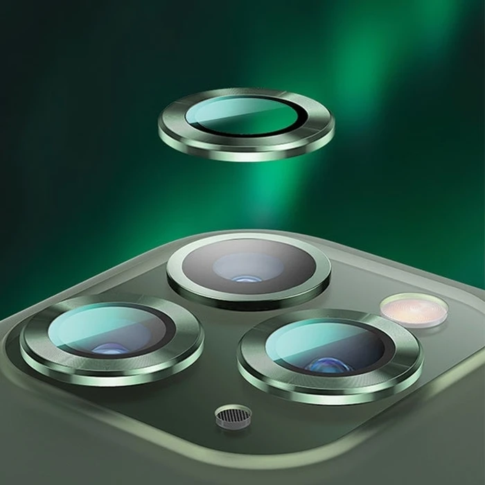 USAMS Camera Lens Glass Apple iPhone 11 metal ring green BH572JTT05 (US-BH572)