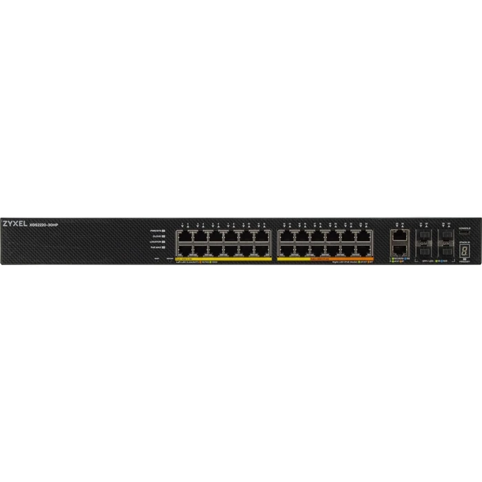 Zyxel Managed L3 PoE+ Switch — 24 x 1Gb RJ45 + 4 x 1Gb SFP (Model XGS2220-30HP-EU0101F)