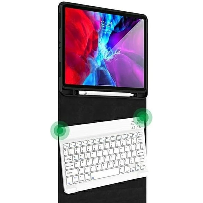 USAMS Winro Keyboard Apple iPad 9.7 2018 (6 gen) purple cover - white keyboard IPO97YRXX03