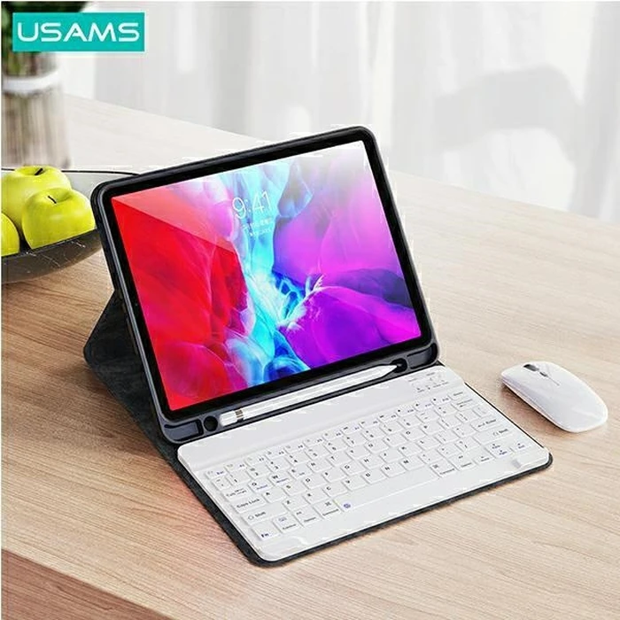 USAMS Winro Keyboard Apple iPad 9.7 2018 (6 gen) purple cover - white keyboard IPO97YRXX03