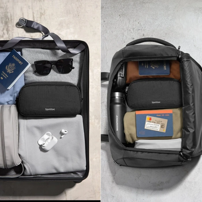 Θήκη Universal Tomtoc Light-T12 Accessory Pouch Small Μαύρη (T12S1D2)