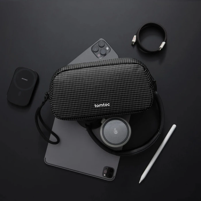 Θήκη Universal Tomtoc Light-T12 Accessory Pouch Small Μαύρη (T12S1D2)