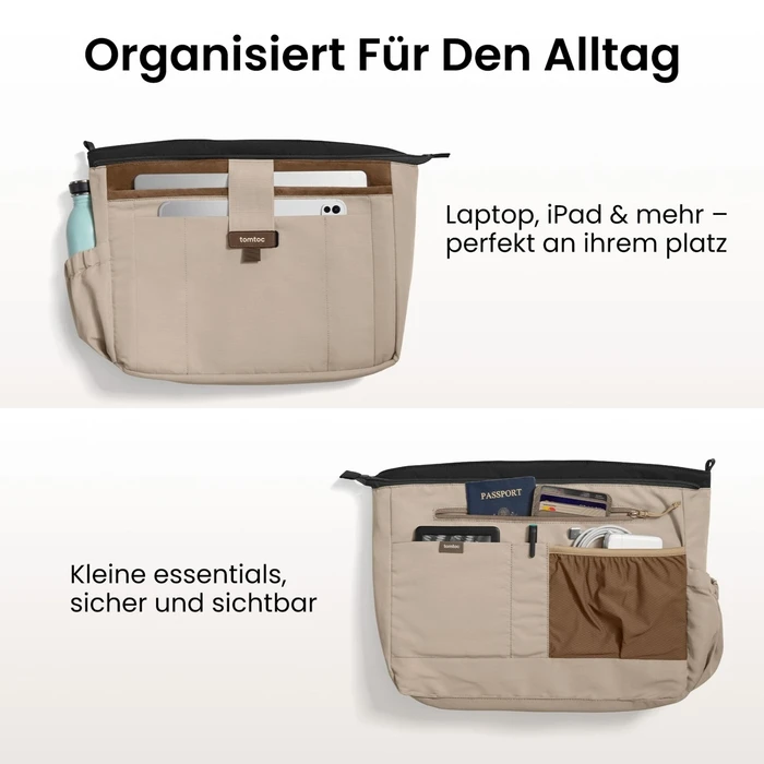 tomtoc Terra-T38 Laptop Tote Bag 16-inch - Lavascape (Beige White)