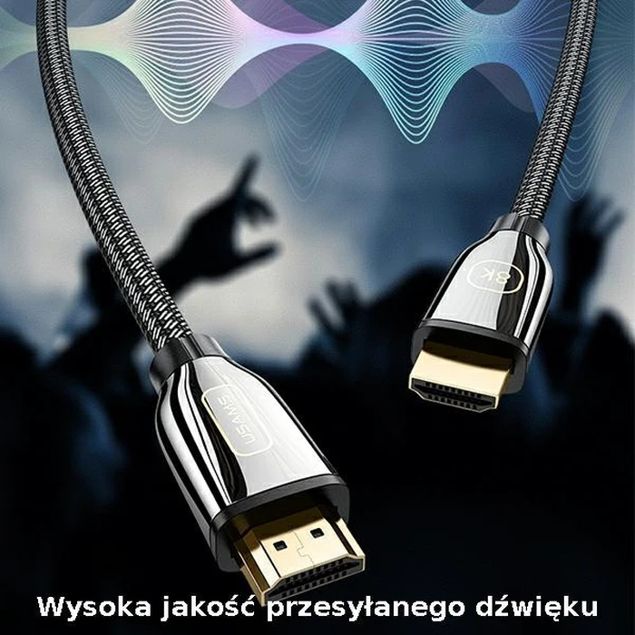 USAMS Cable HDMI - HDMI 2.1 U67 3m 8K black Ultra HD SJ498HD01 (US-SJ498)