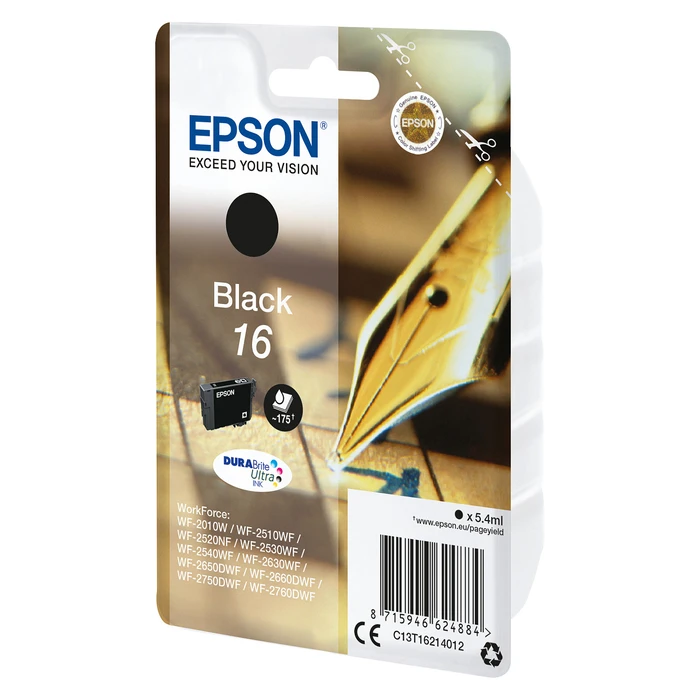 Γνήσιο Μελάνι Epson 16 C13T16214012 Black up to 175 pages