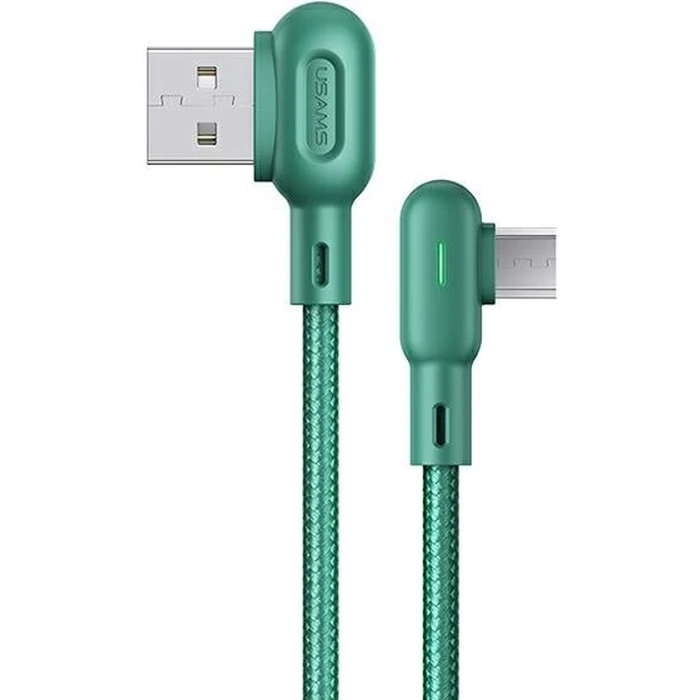 USAMS Angle Cable U57 MicroUSB 1,2m 2A green SJ458USB02 (US-SJ458)