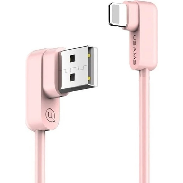 USAMS Angle Cable U-flow Lightning 1,2m 2A pink IPUSBCY03 (US-SJ165)
