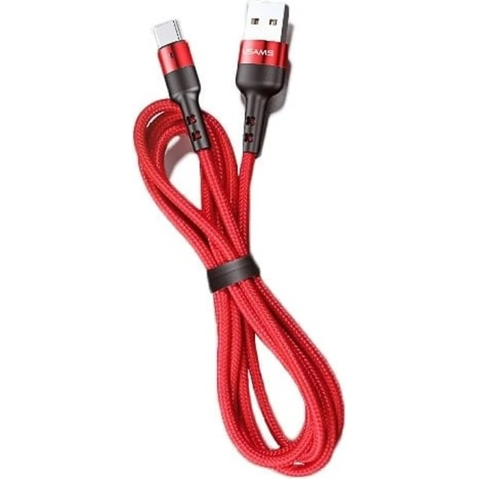 USAMS Nylon Cable U26 microUSB 1m 2A Fast Charging red SJ312MC02 (US-SJ312)