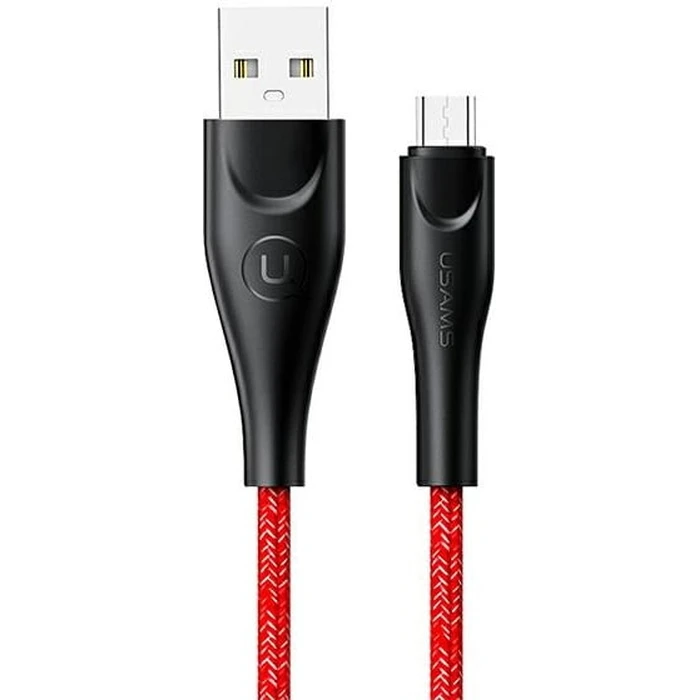 USAMS Nylon Cable U41 microUSB 3m 2A red SJ399USB02 (US-SJ399) Fast Charge