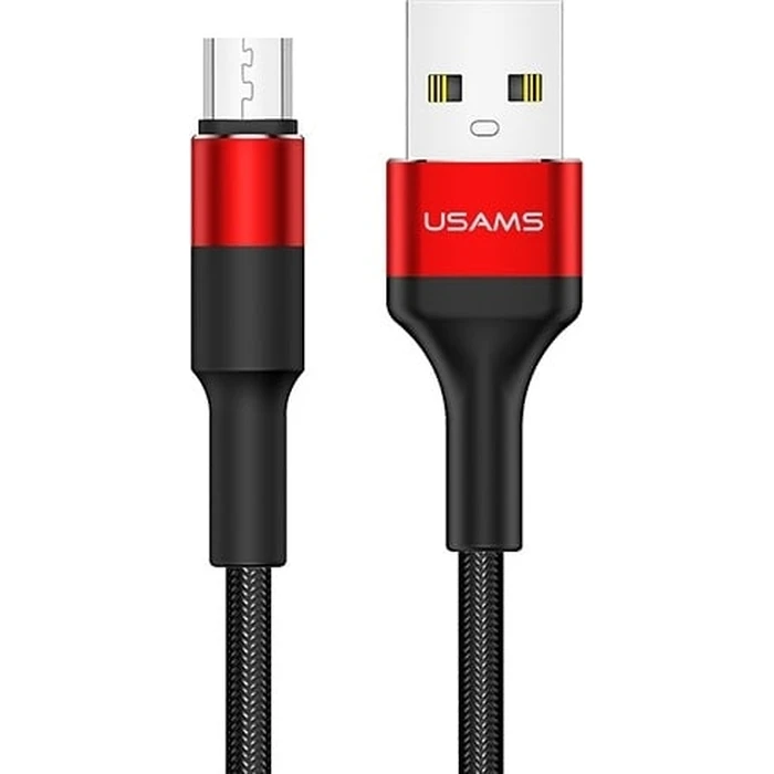 USAMS Nylon Cable U5 2A microUSB red 1,2m SJ224USB02 (US-SJ224)