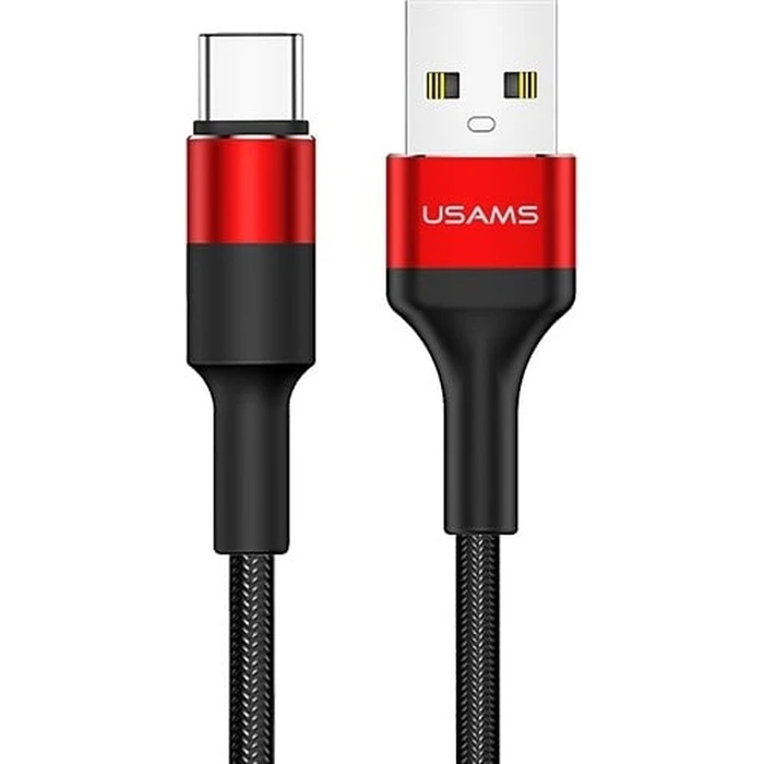 USAMS Nylon Cable U5 2A USB-C red 1,2m SJ221TC02 (US-SJ221)