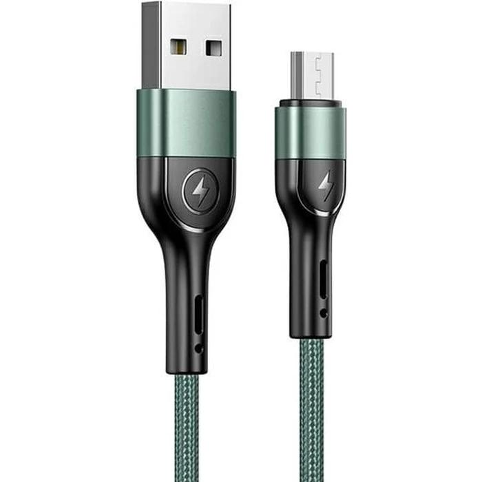 USAMS Nylon Cable U55 2A microUSB U55 green 1m SJ450USBSG02 (US-SJ450)