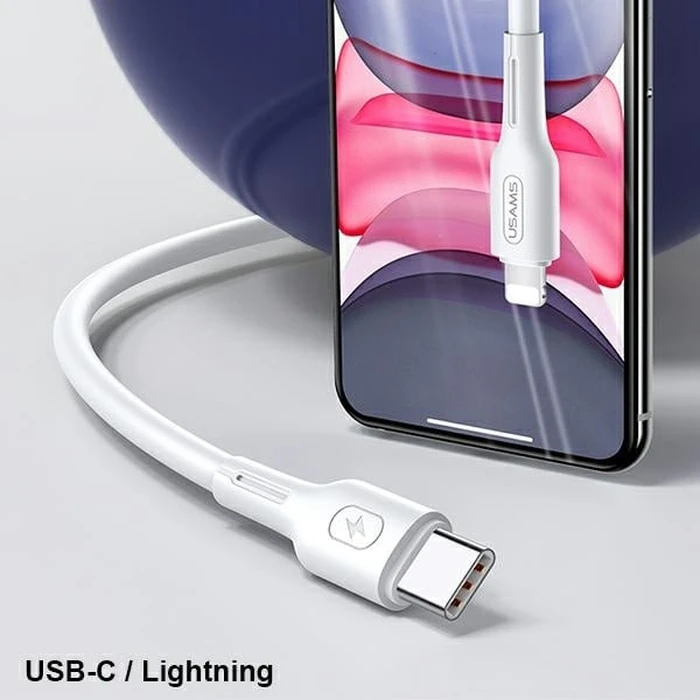 USAMS Cable U43 USB-C - Lightning 30W PD 1.2m black SJ406USB01 (US-SJ406)