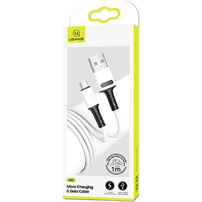 USAMS Cable U52 microUSB 2A Fast Charge 1m white SJ435USB01 (US-SJ435)
