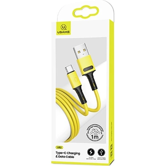 USAMS Cable U52 USB-C 2A Fast Charge 1m yellow SJ436USB03 (US-SJ436)