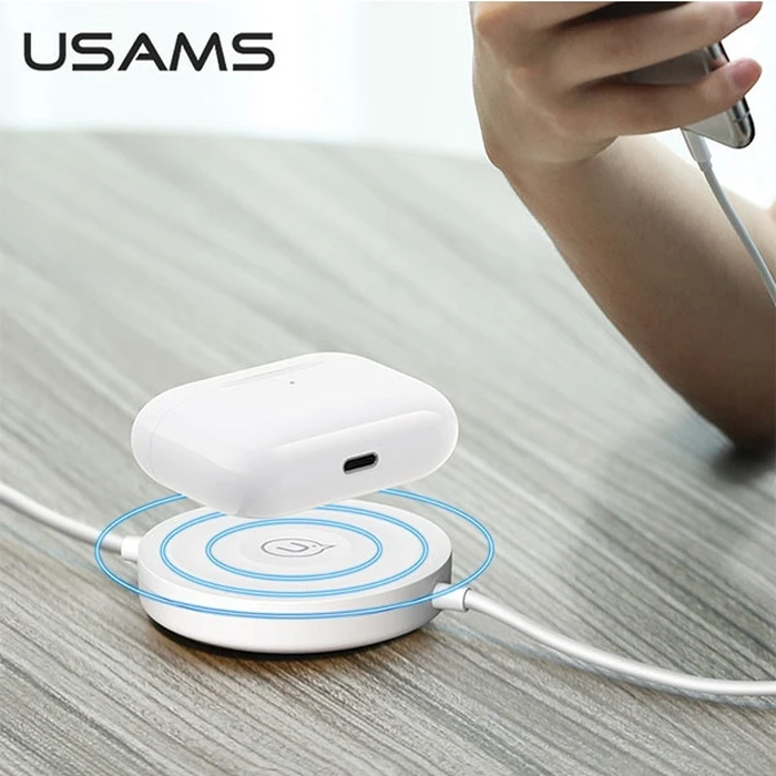 USAMS Wireless Charger US-CC096 10W with Lightning black CC96WH01 cable