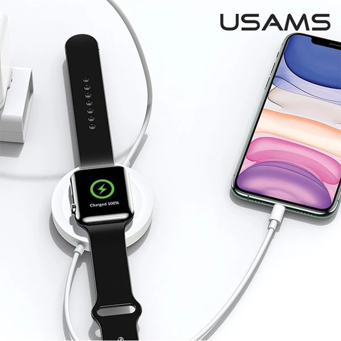 USAMS Wireless Charger US-CC096 10W with Lightning black CC96WH01 cable
