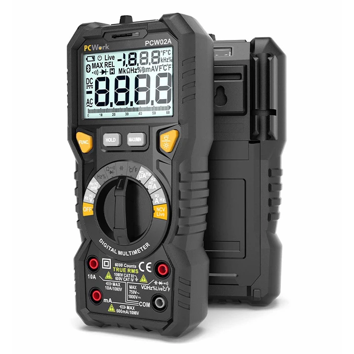 Ψηφιακό Πολύμετρο PCWork 6000 Μετρήσεων, Με Μεγάλη Ευανάγνωστη Οθόνη.