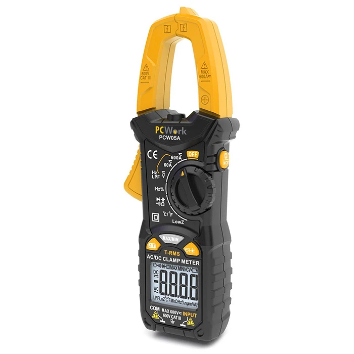 Ψηφιακή Αμπεροτσιμπίδα PCWork True RMS, Με Οθόνη LCD.