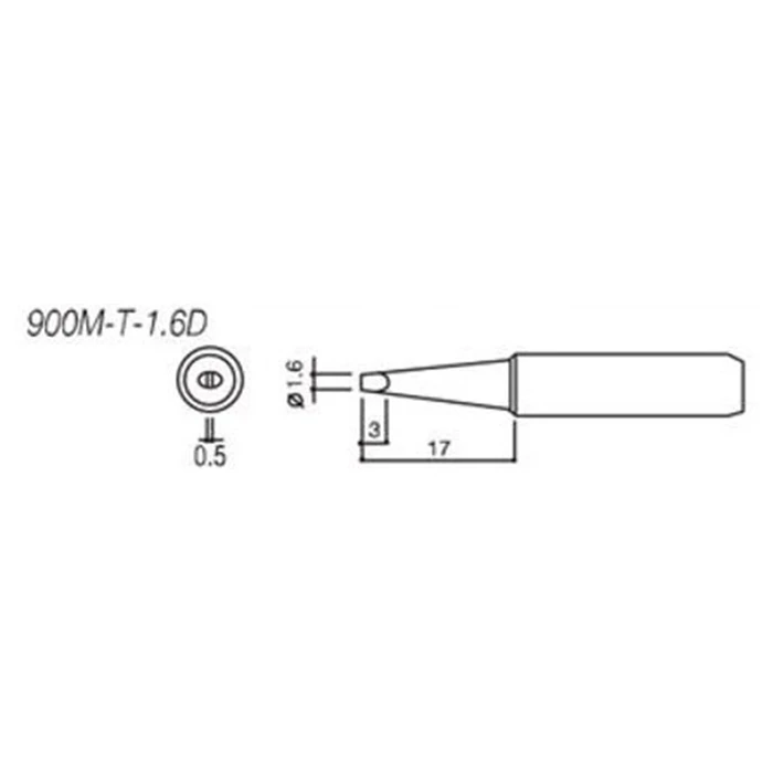 Ανταλλακτικές Μύτες PCWork 1.6mm για τον σταθμό κόλλησης PCW09A.