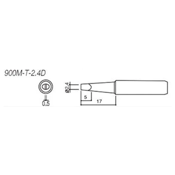 Ανταλλακτικές Μύτες PCWork 2.4mm για τον σταθμό κόλλησης PCW09A.