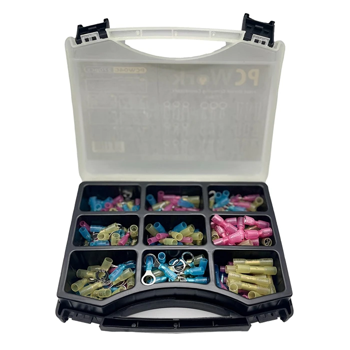 Σετ Ακροδεκτών PCWork πτύχωσης θερμικής συρρίκνωσης, σε κασετίνα 270 τεμαχίων.