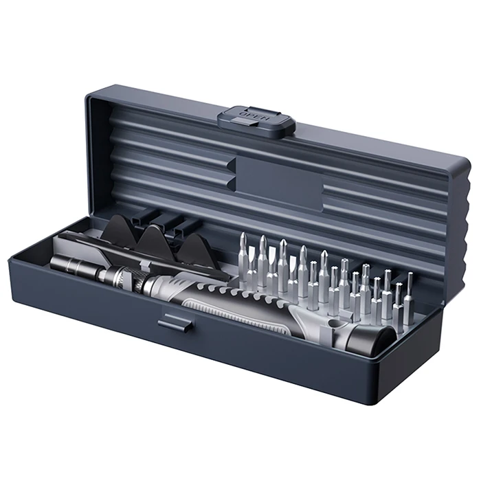 Σετ Κατσαβίδια Ακριβείας PCWork με 17 ανταλλακτικές Μύτες και μαγνητική θήκη μεταφοράς.