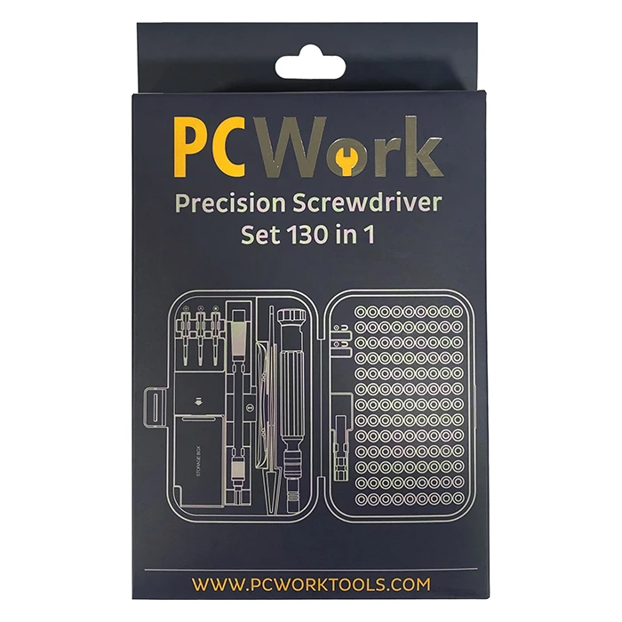 Σετ Κατσαβίδια Ακριβείας PCWork με 117 ανταλλακτικές Μύτες και μαγνητική θήκη μεταφοράς.