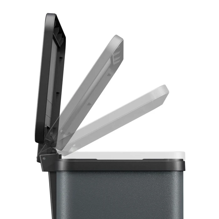 Hailo Öko uno Plus M dark grey, matte - 17 L pedal waste bin
