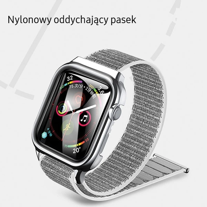 USAMS strap with protective case Apple Watch 4 40mm silver ZB73IW2