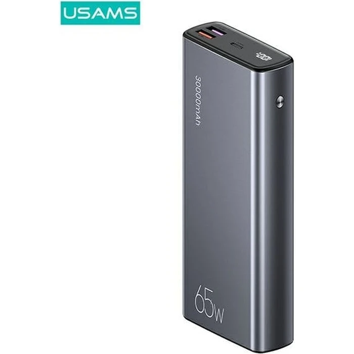 USAMS Powerbank PB59 30000mAh 65W 2xQC3.0+PD Fast Charge black CMXLOGTC01 (US-CD165) + cable USB-C-USB-C